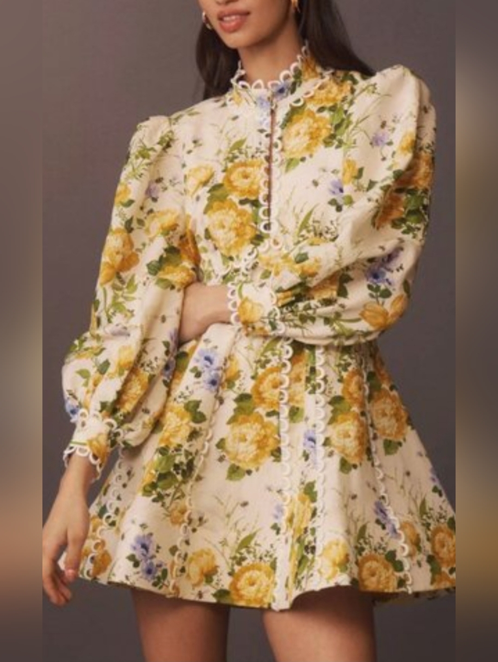 Anthropologie BHLDN Kali Mini Dress. Silk Linen Blend - Picture 2 of 8